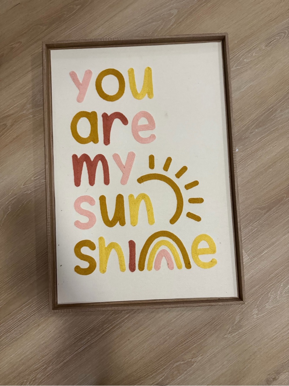 You Are My Sunshine Pink & Yellow Wall Art